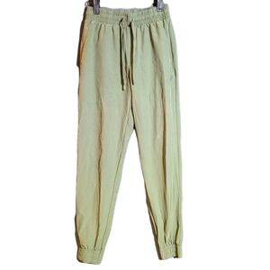 ASICS Olive Green Ripstop Joggers Zip Pocket Stretch Waistband Men's‎ Small